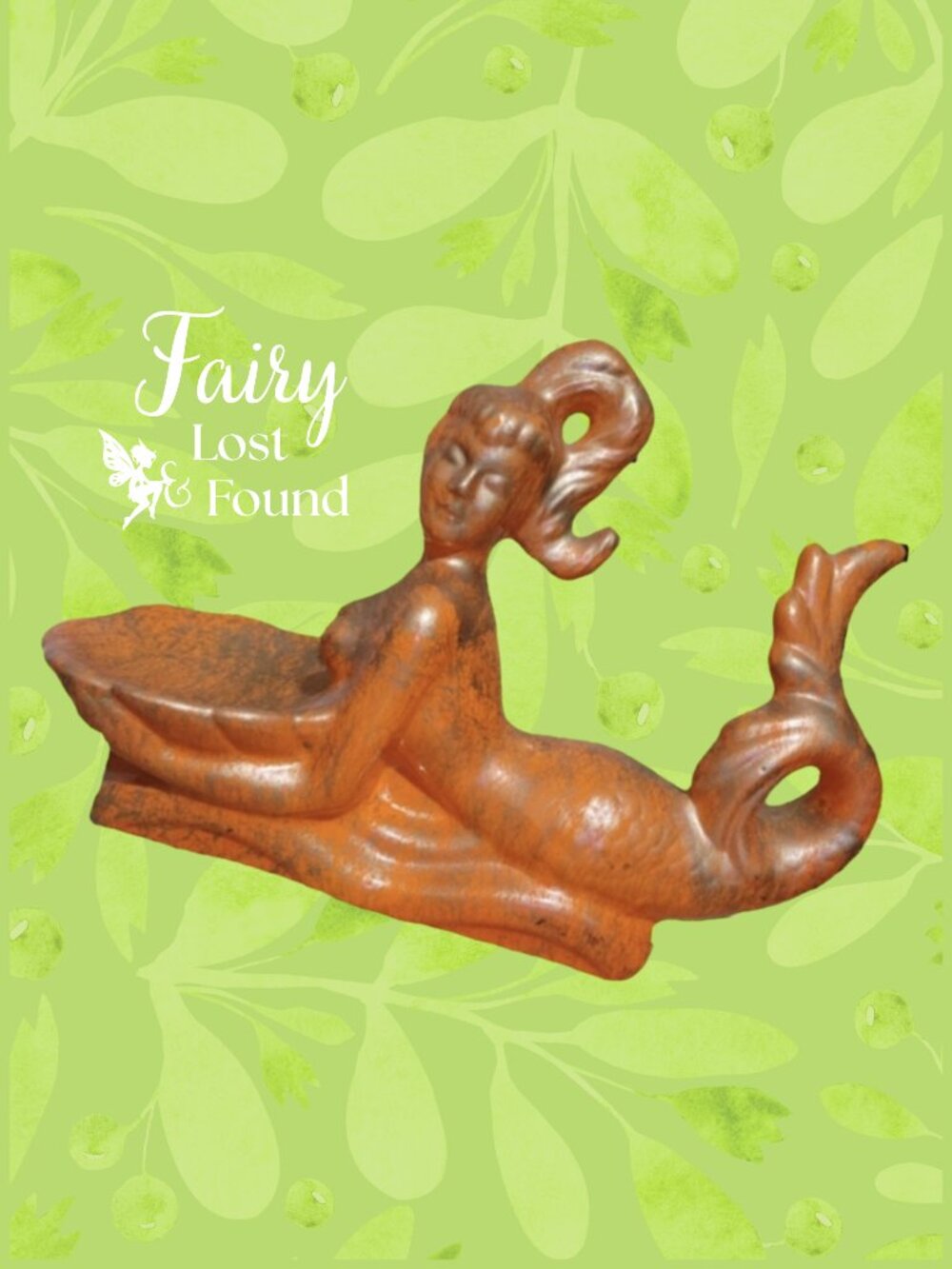 Mermaid Soap Dish Gold & Orange
